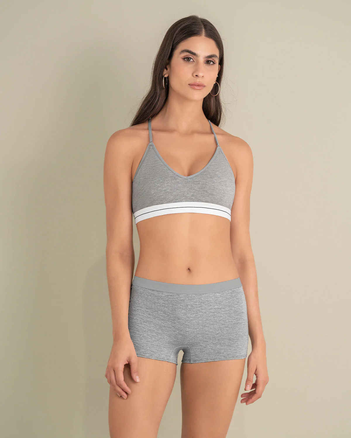 Bóxer en algodón jaspe tiro medio - Image 3