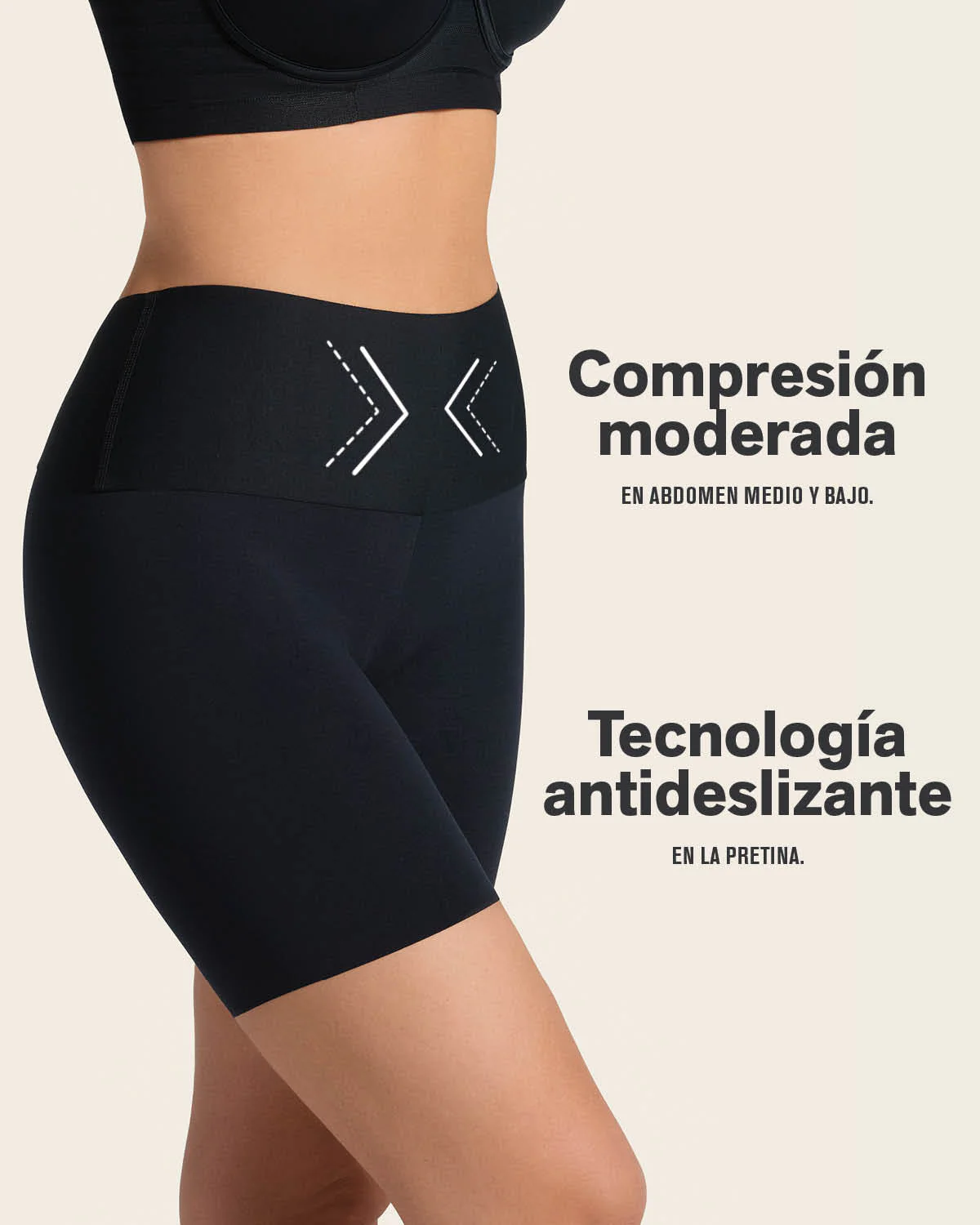 Short de control moderado aspecto invisible con fajón antideslizante - Image 12