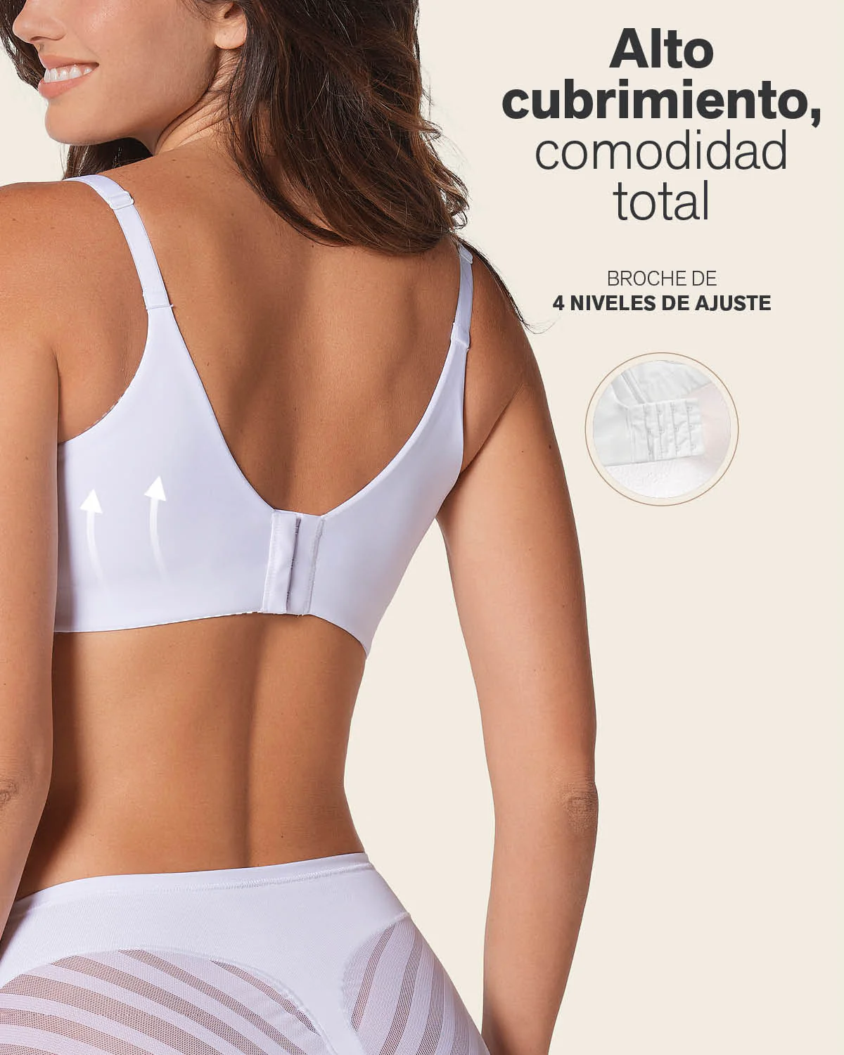 Brasier de cubrimiento alto en sisa y espalda Cover Bra - Image 19