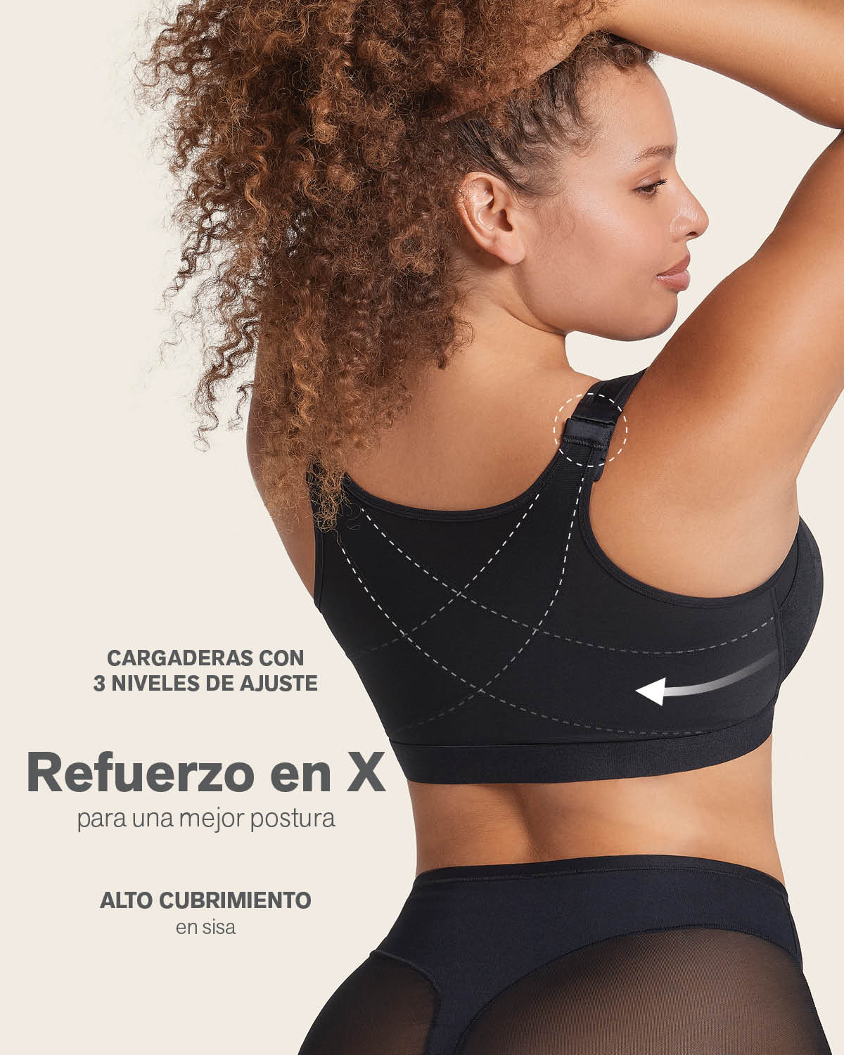 Brasier facilitador de postura con control de volumen del busto Multi/Functional - Image 15