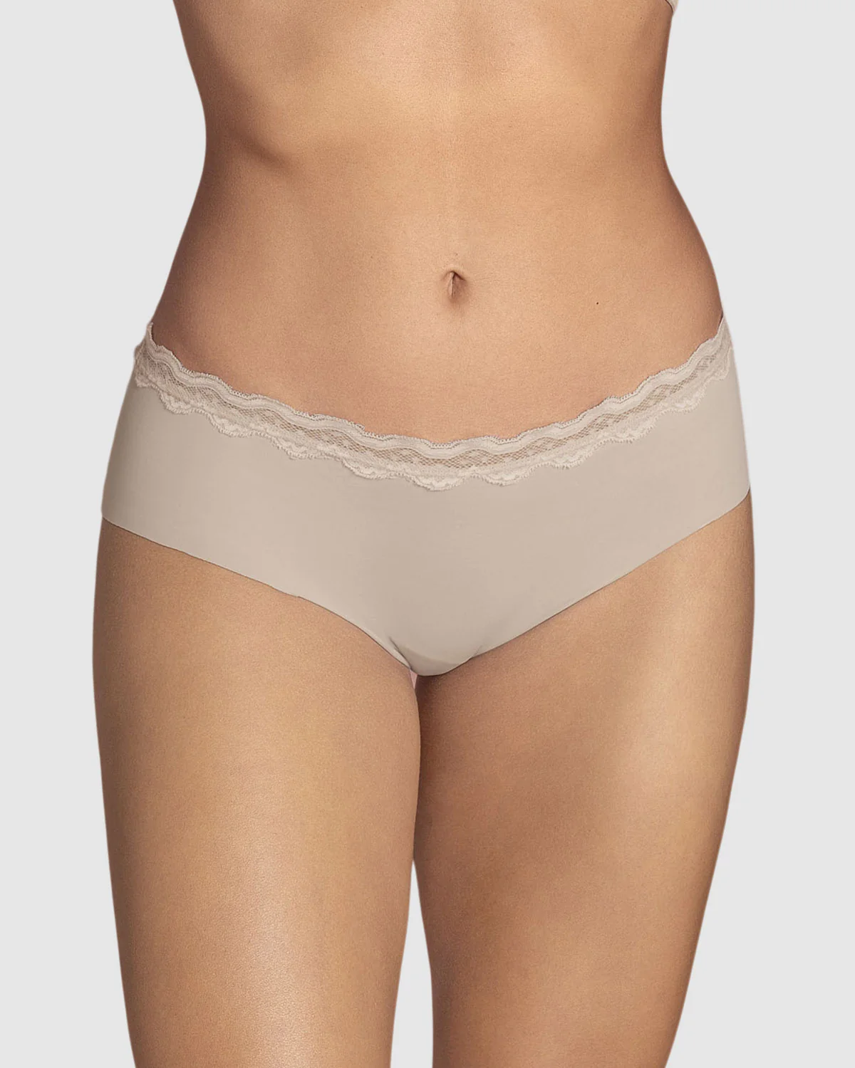 Panty hípster con encaje en cintura tiro medio - Image 10