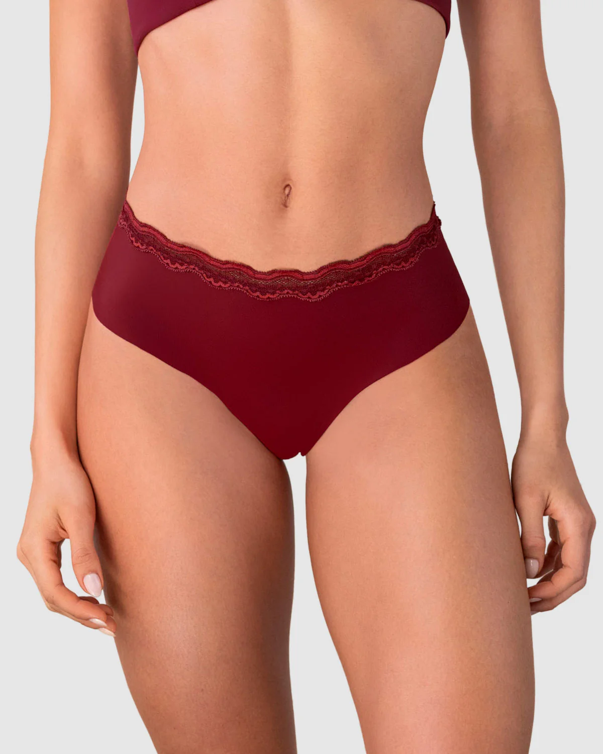 Panty hípster con encaje en cintura tiro medio - Image 26