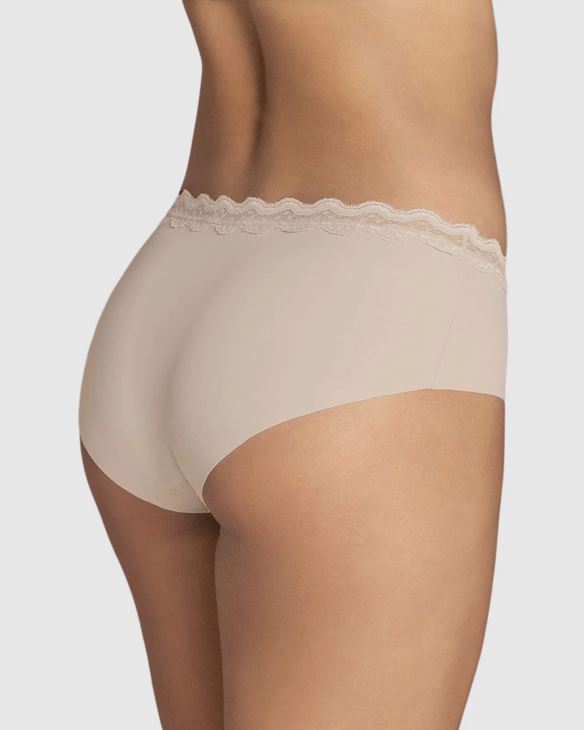 Panty hípster con encaje en cintura tiro medio - Image 9