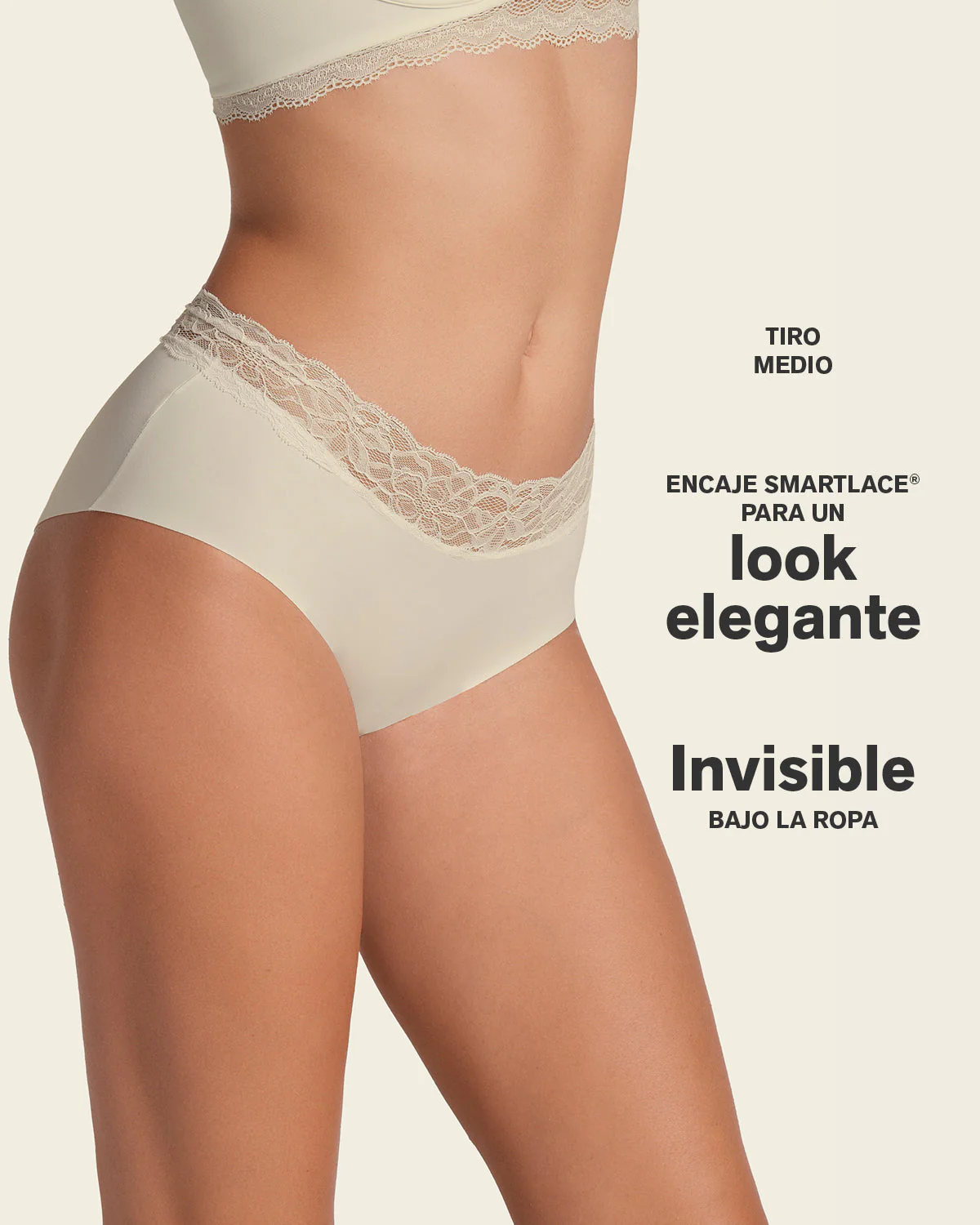 Panty hípster en tela ultraliviana con franja de encaje - Image 11
