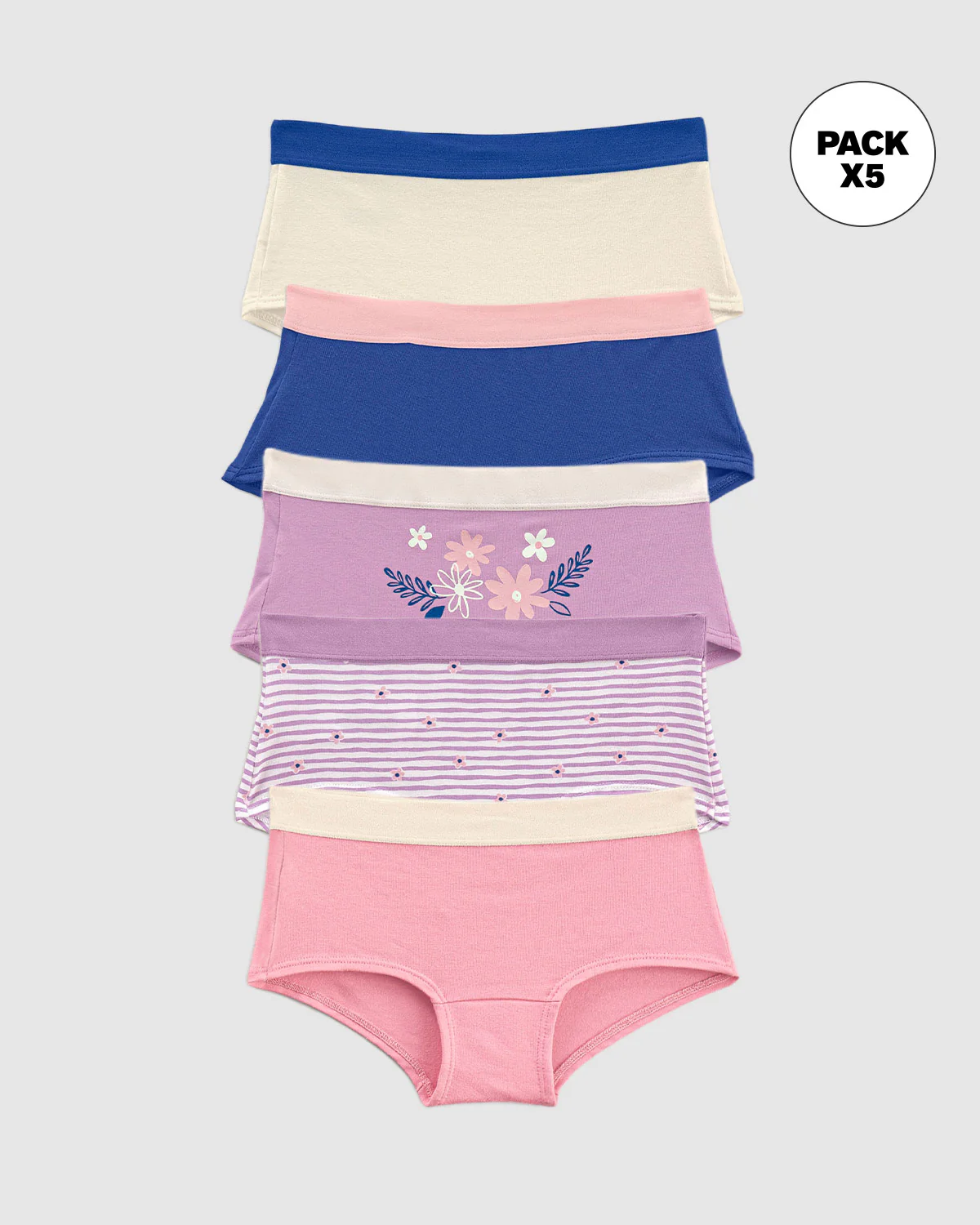 Paquete x 5 panties tipo hipster para niña - Image 5